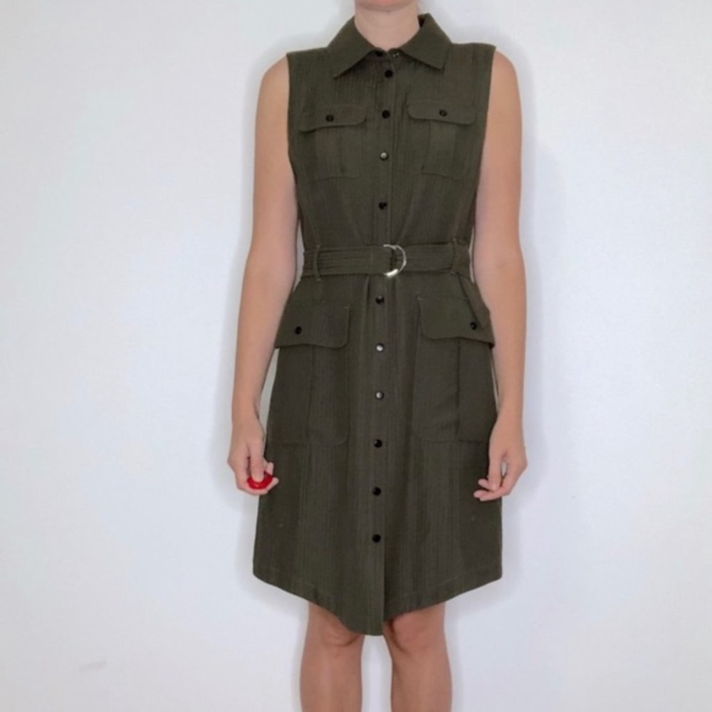 Karen Millen Khaki Cargo Dress